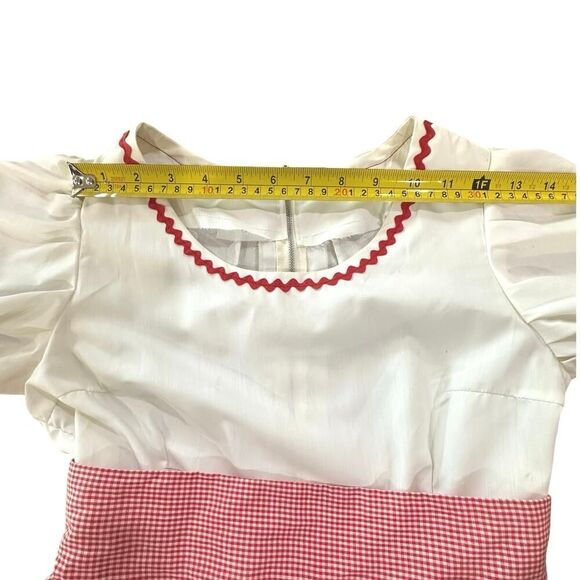 VTG 60s Dress Handmade Cottage Prairie Peasant Square Dance Western Girl’s SZ 6 - Picture 12 of 16